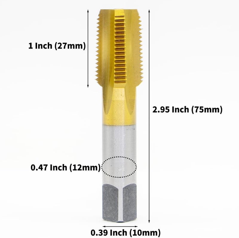LingGan 3/8-18 NPT Tap Pipe Thread, M35 Cobalt Steel, Extra Hard, Industrial Grade for Heavy-Duty Jobs, More Durable & Heat Resistant, Perfect for Stainless Steel - Ideal for DIY & Professionals - Image 3